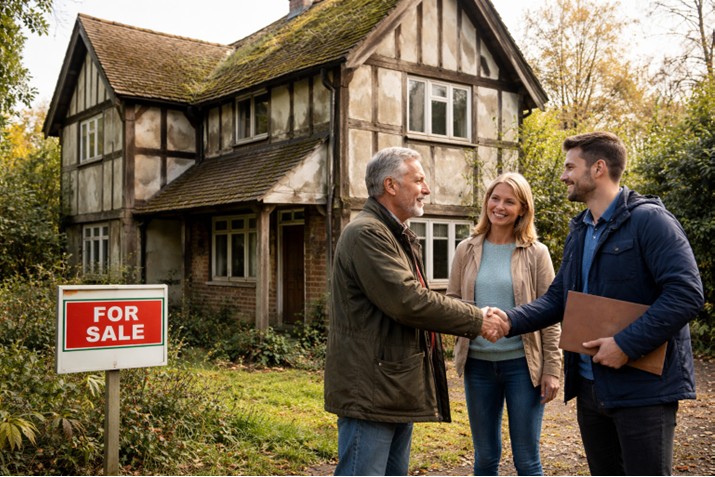 non-standard property sale, genuine cash buyers, timber frame house